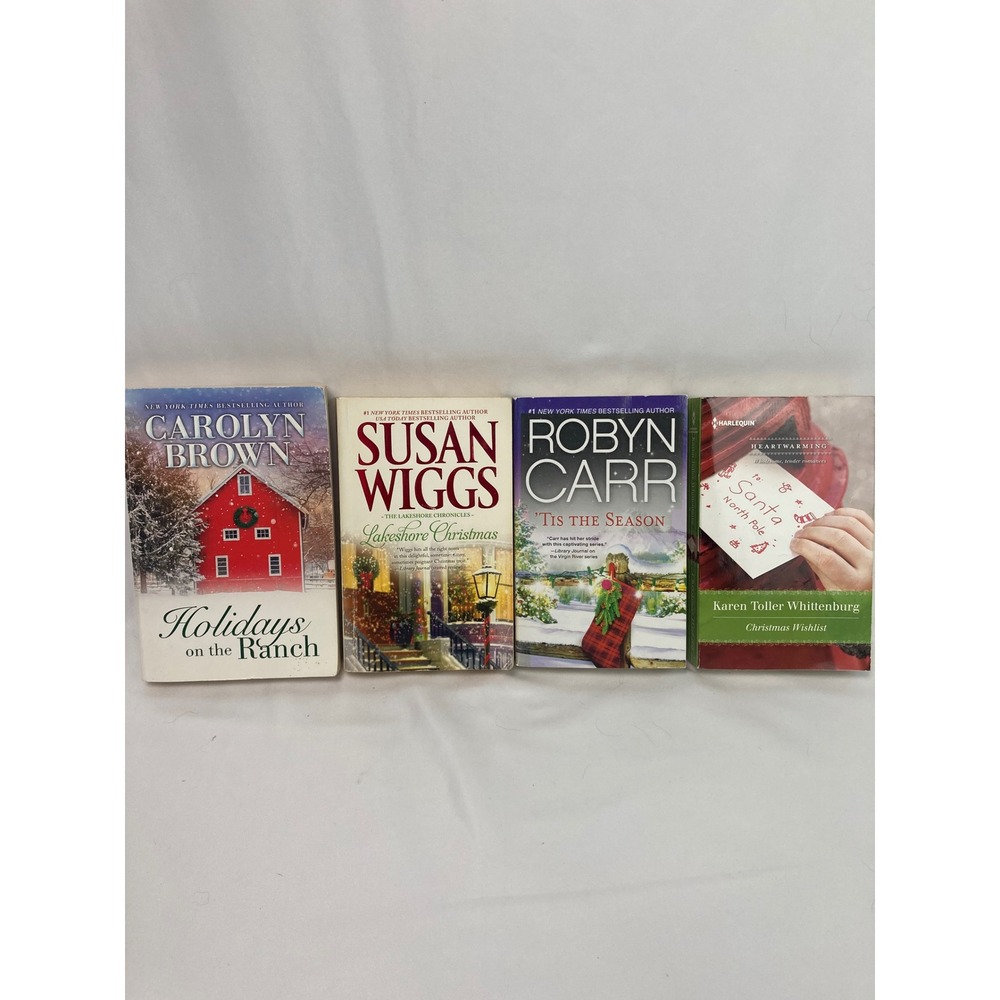 Christmas Romance Paperback Lot of 4 Robyn Carr Susan Wiggs Carolyn Brown